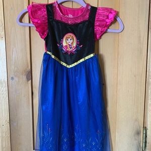 Disney Frozen Anna nightgown/dress up dress 4t
